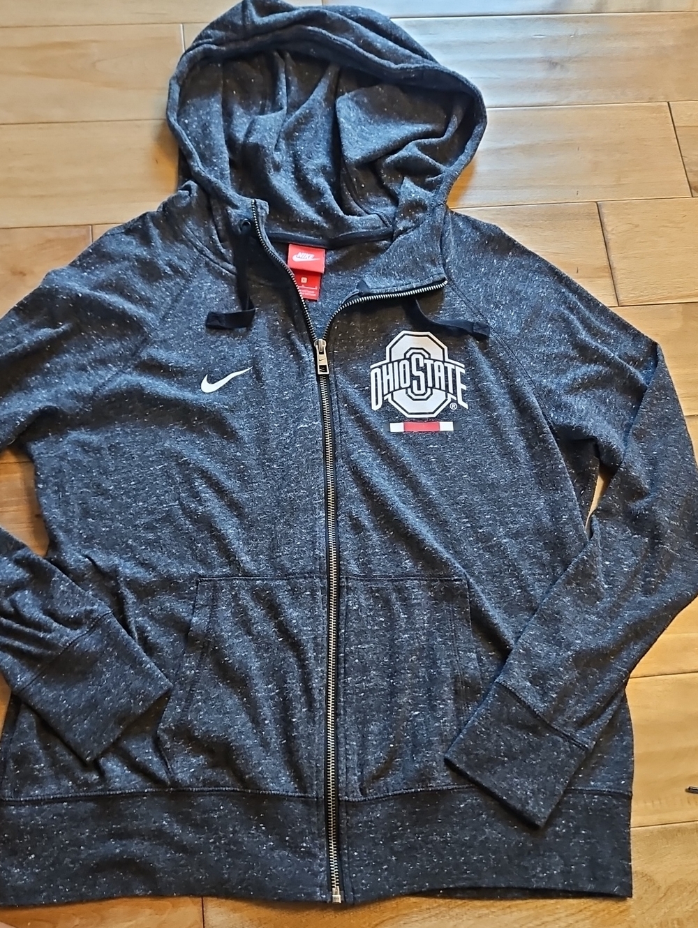 Womems Nike Heather Charcoal Ohio State Full-Zip Hoodie Jacket